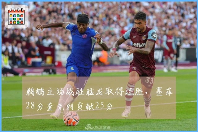 鹈鹕主场战胜猛龙取得连胜，墨菲28分奎克利贡献25分